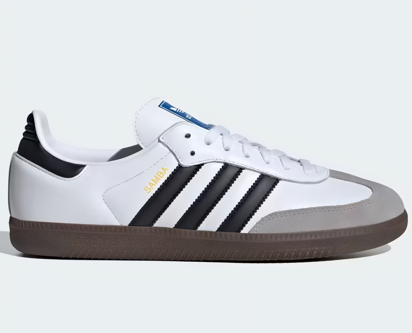 ADIDAS SAMBA Men White And Black OG Leather Casual Shoes