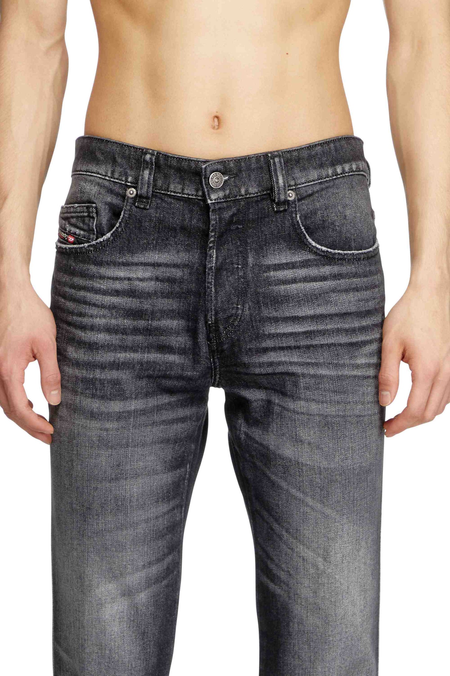 Men’s Washed Black Bootcut Denim Jeans