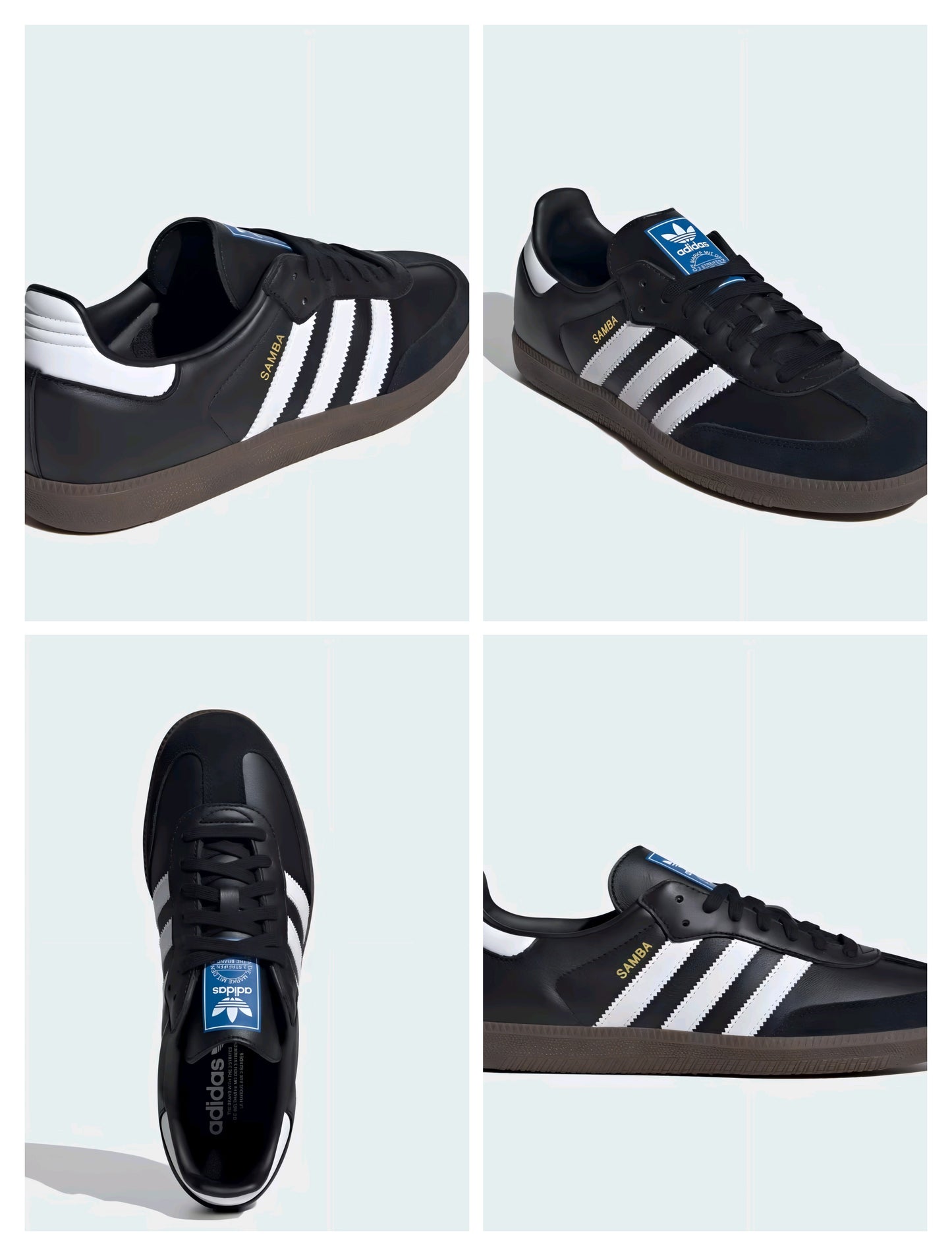 ADIDAS SAMBA Men White And Black OG Leather Casual Shoes