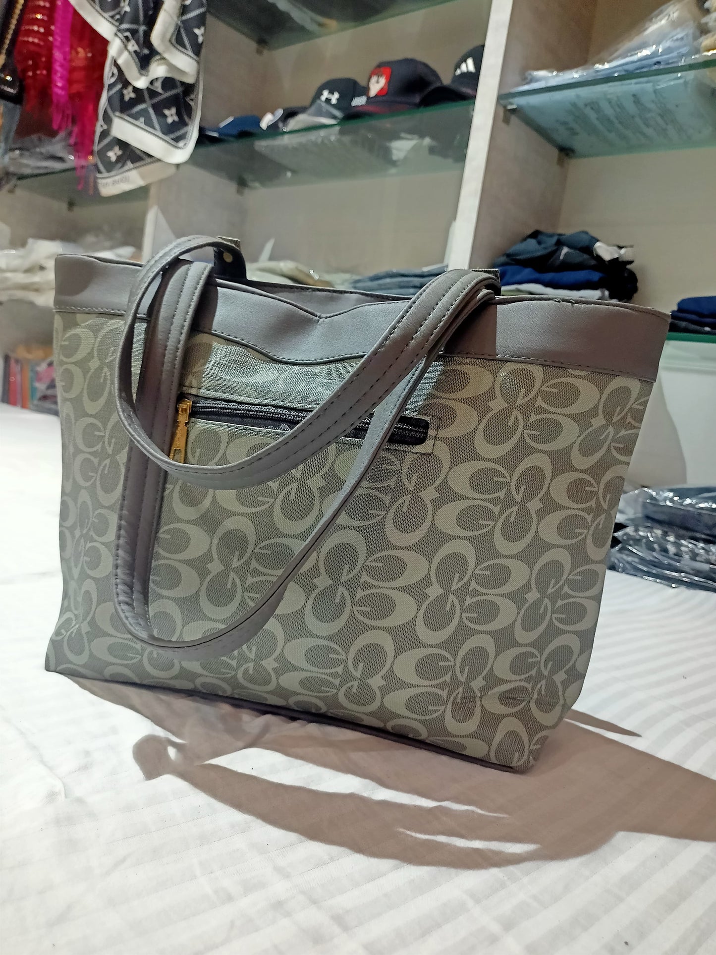Premium Printed Tote Handbag with Pouch