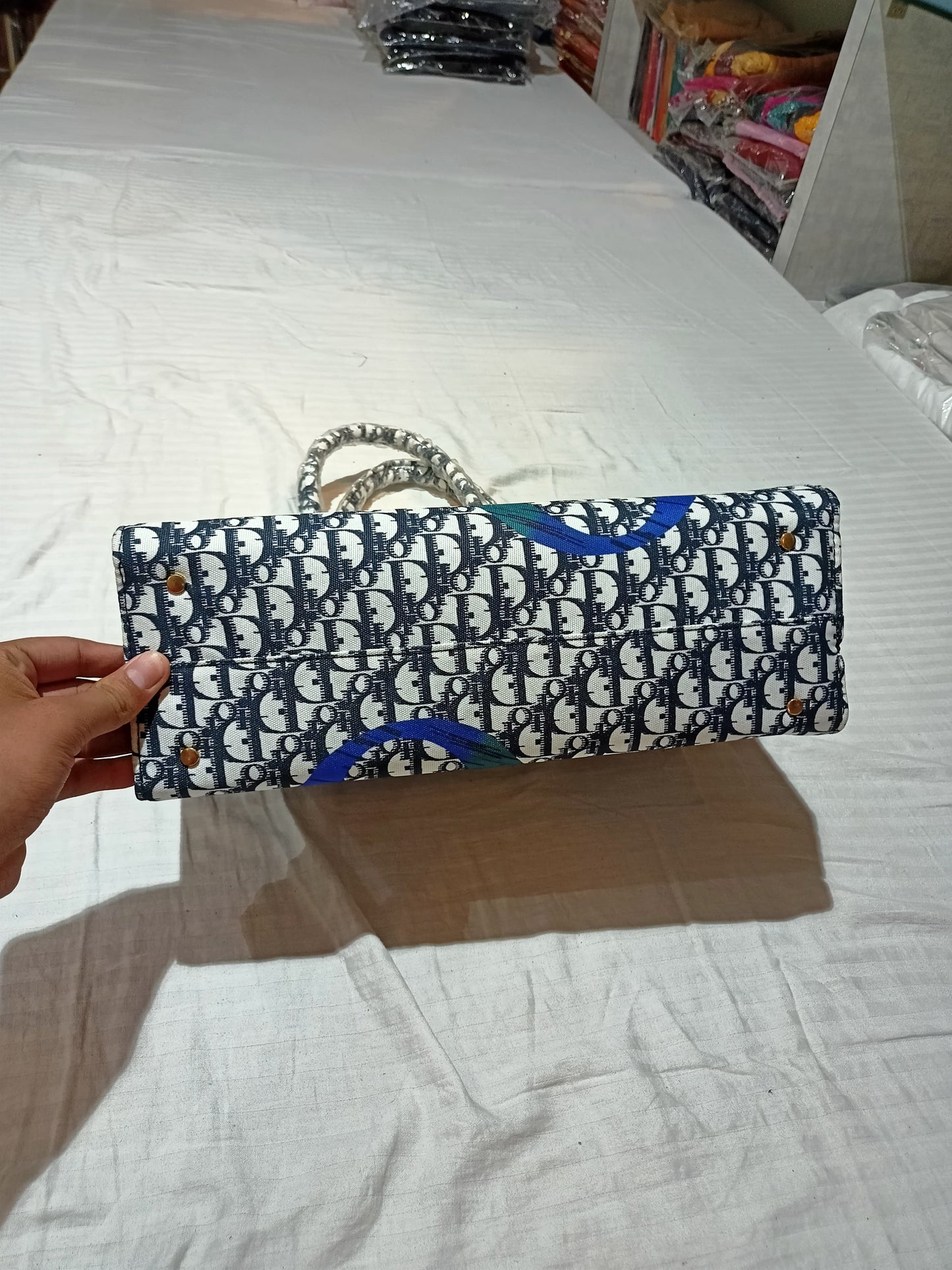 Christian Dior Inspired Multicolour Printed Tote Bag