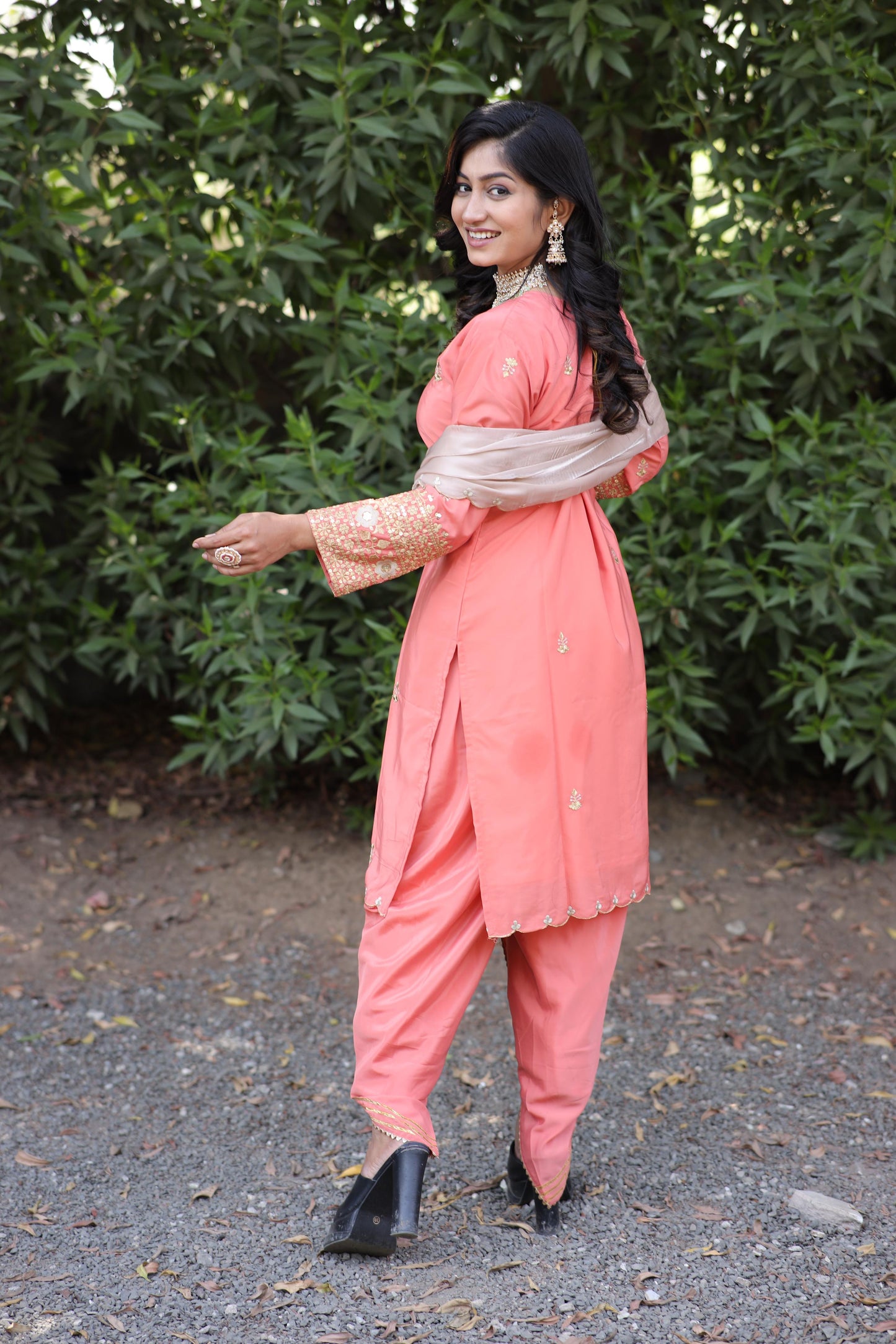 KAVYA β 3164 | Designer Dhoti-Top Set (3-Piece) πΈ