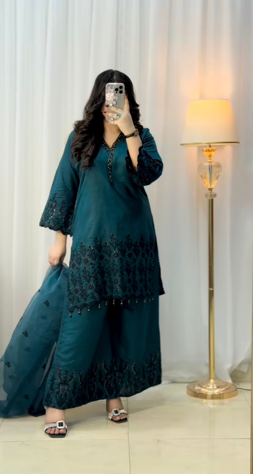 Premium Designer Vichitra Silk Set