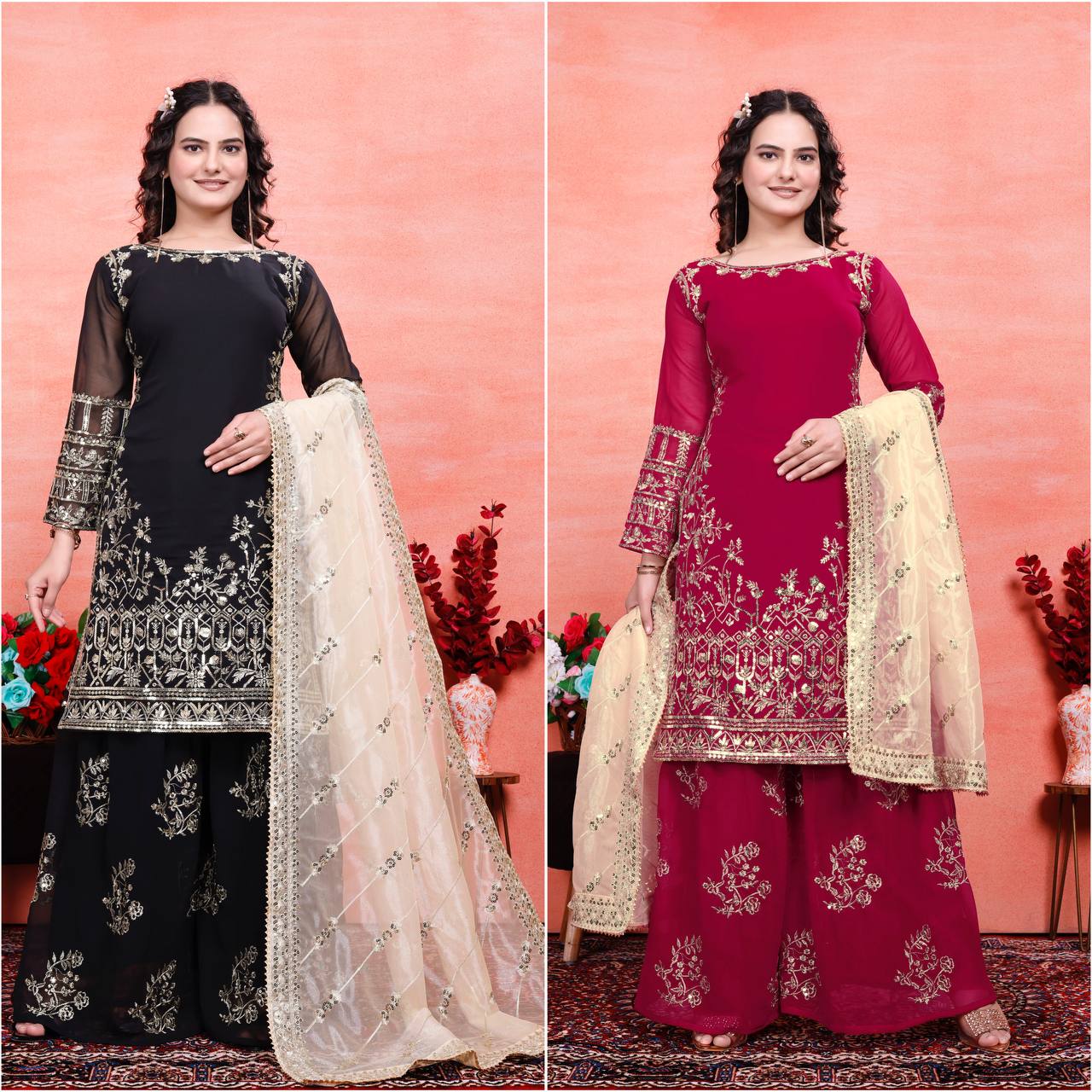 Beautiful JimmyChoo Kurti with Embroidery Sequence Work