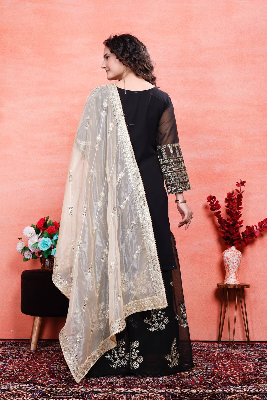 Beautiful JimmyChoo Kurti with Embroidery Sequence Work
