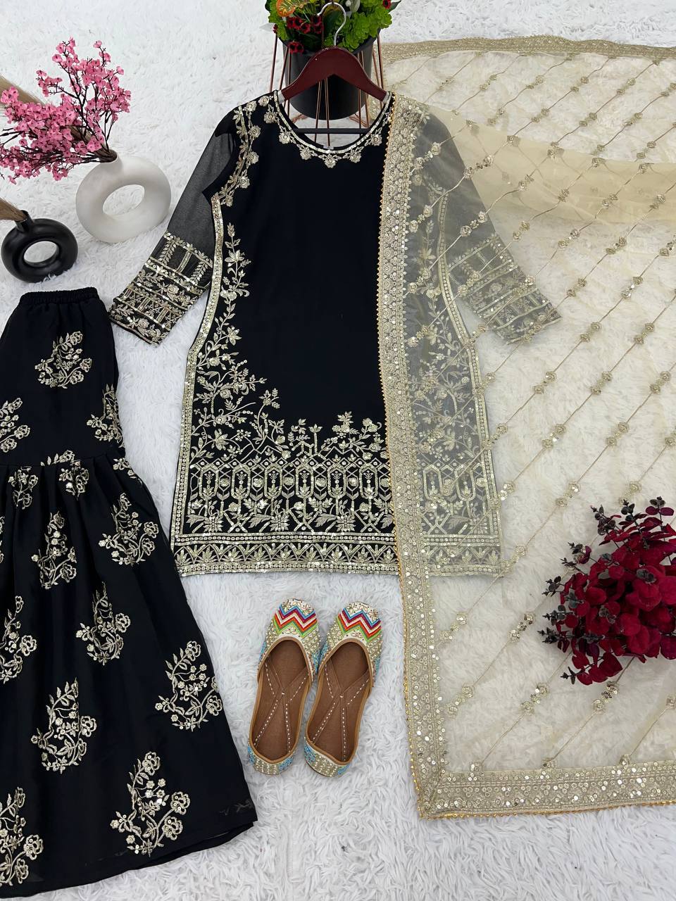 Beautiful JimmyChoo Kurti with Embroidery Sequence Work