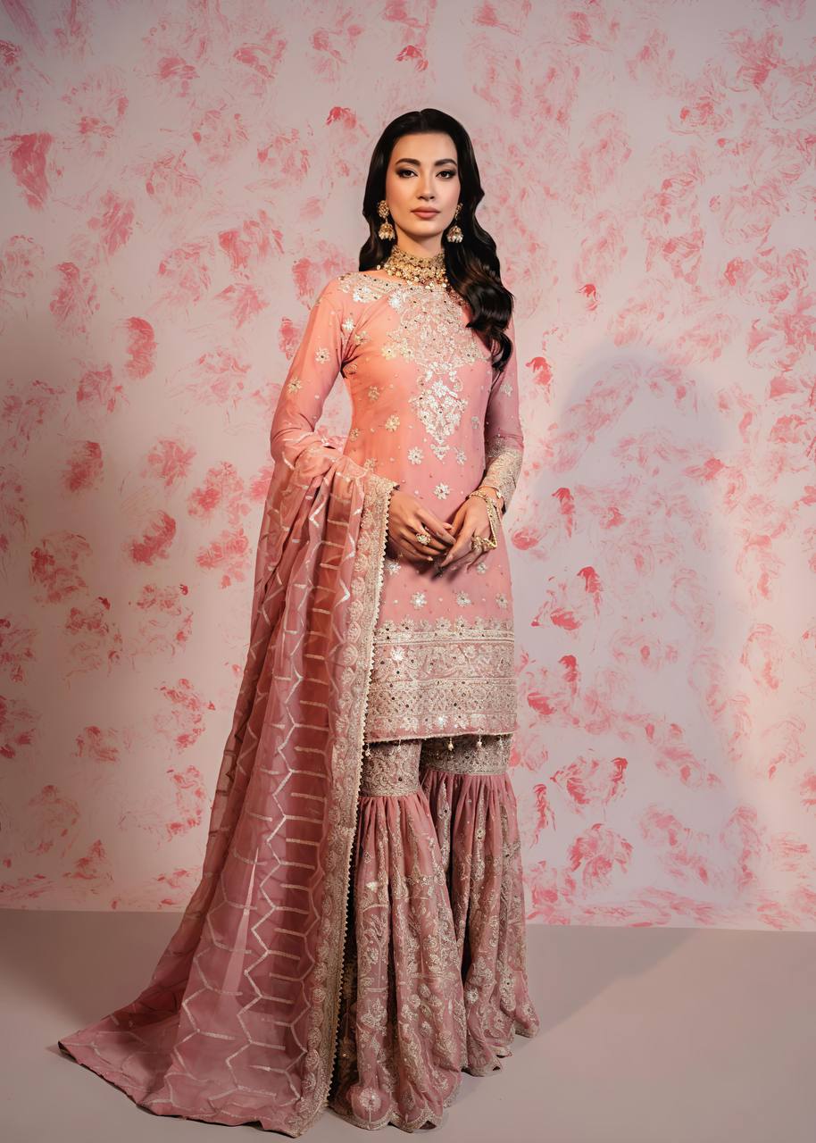 "Gulbahaar" – Floral Glow Sharara Set