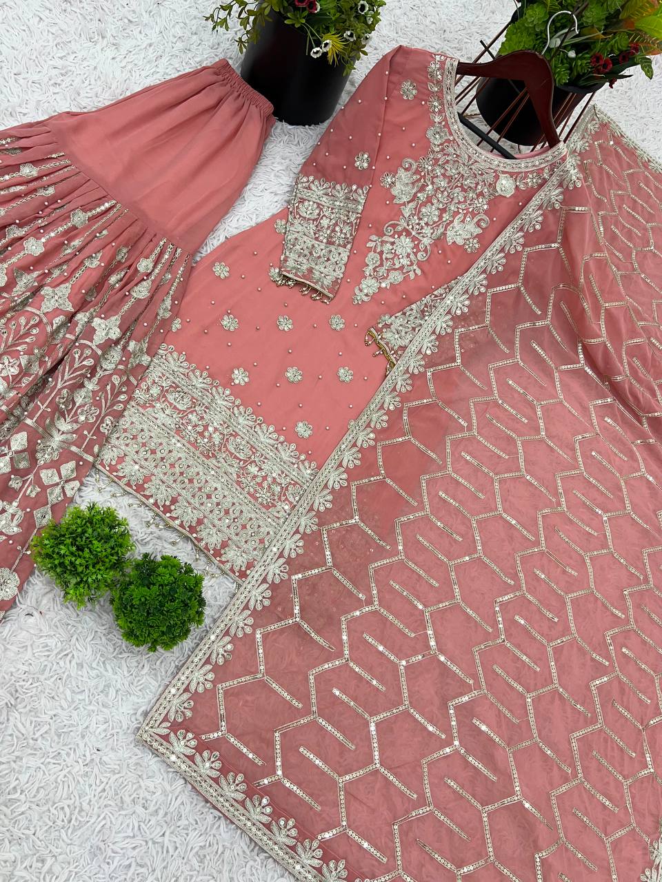 "Gulbahaar" – Floral Glow Sharara Set
