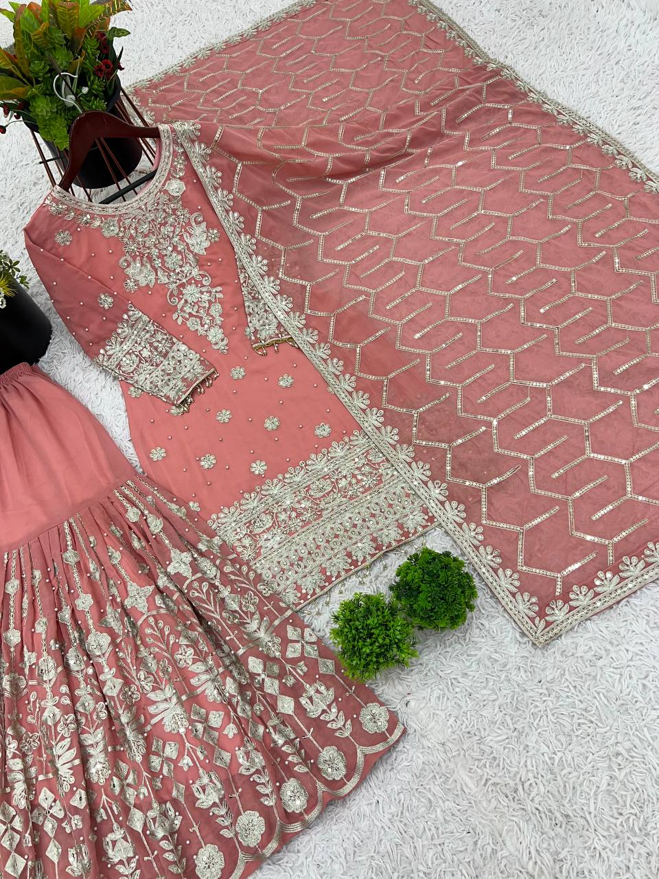 "Gulbahaar" – Floral Glow Sharara Set