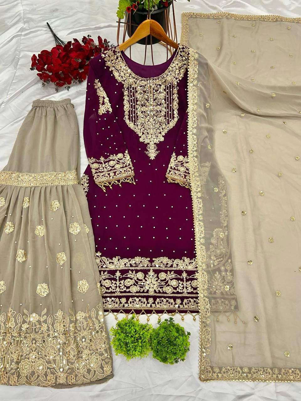 "Mehrnaz" β Georgette Glam Edition Heavy Faux Georgette