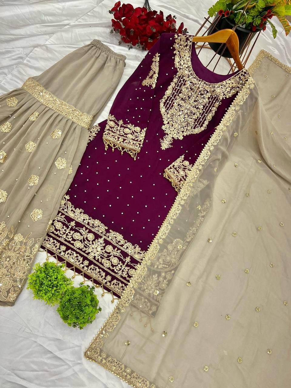 "Mehrnaz" β Georgette Glam Edition Heavy Faux Georgette