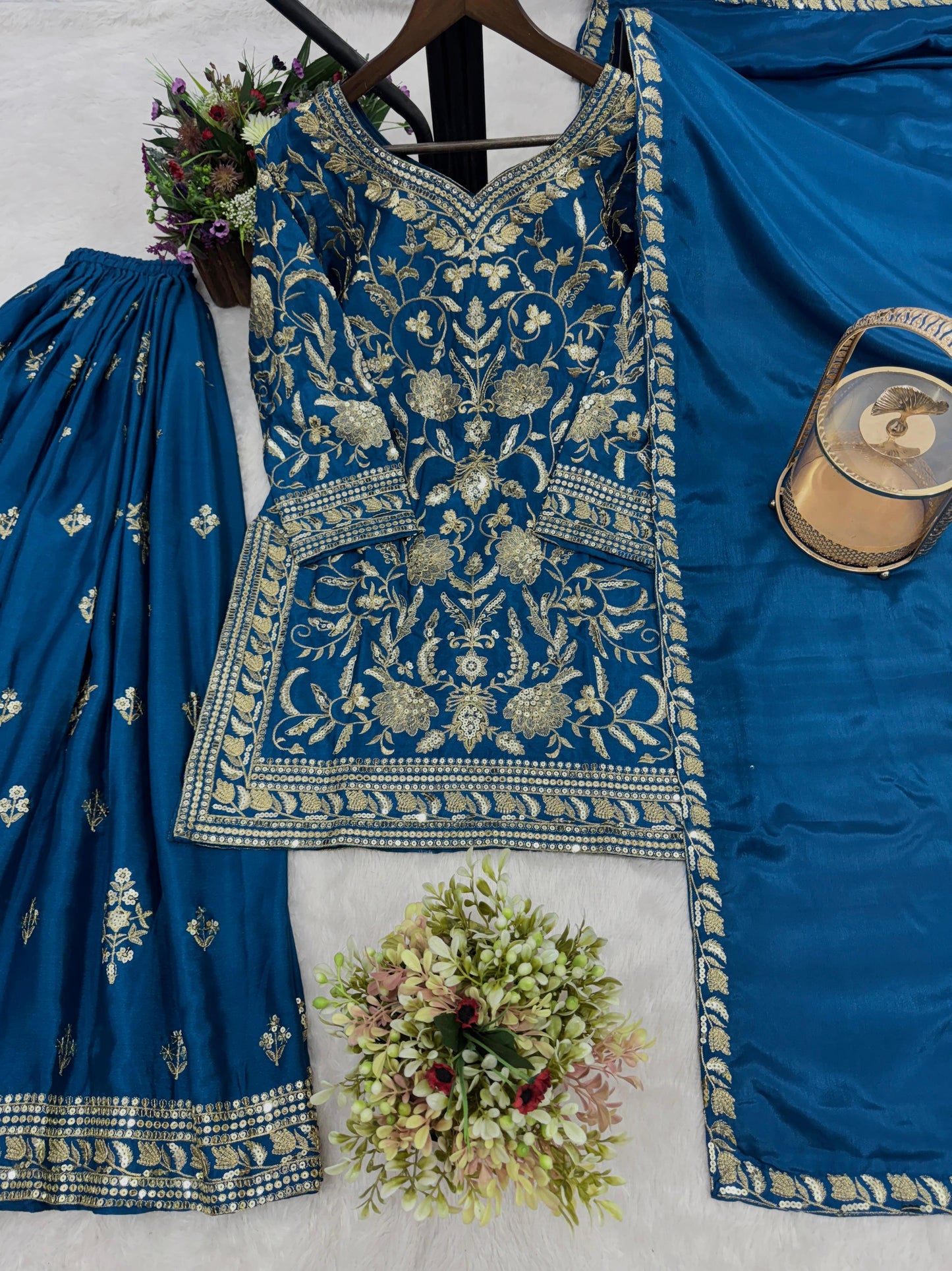 "Sitara Royale" β Bridal-Inspired Ethnic Glam Set