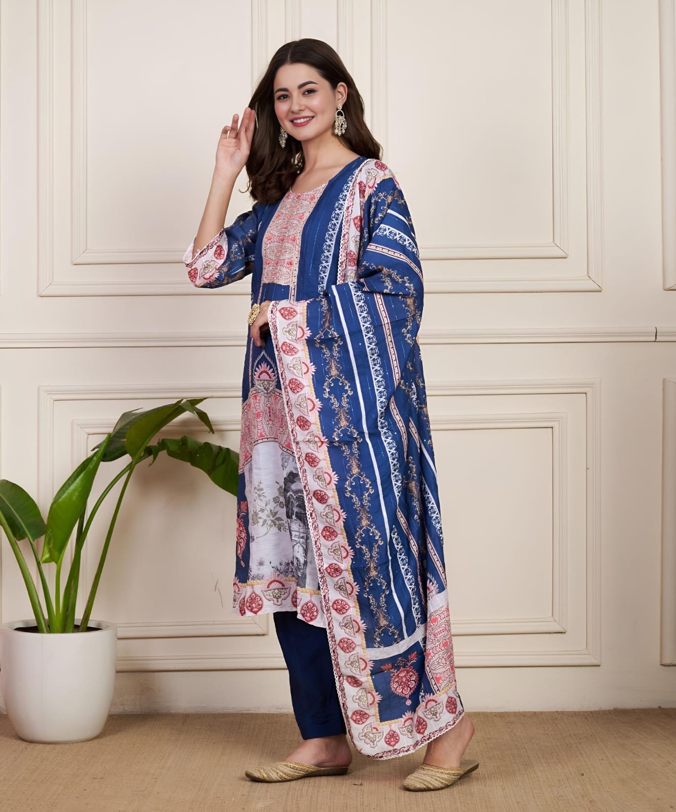 π "Royal Bloom Kurti" β Blue Grace Edition