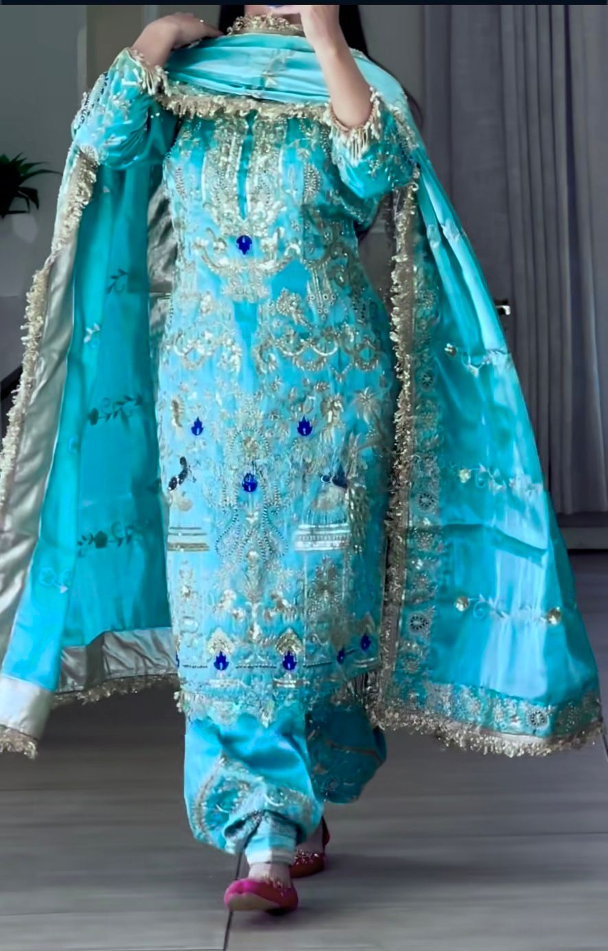 "Nayantara – Embroidered Dhoti Salwar Suit"
