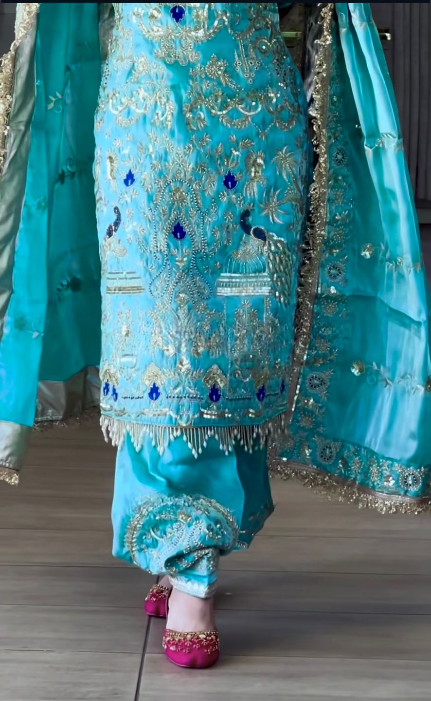 "Nayantara – Embroidered Dhoti Salwar Suit"