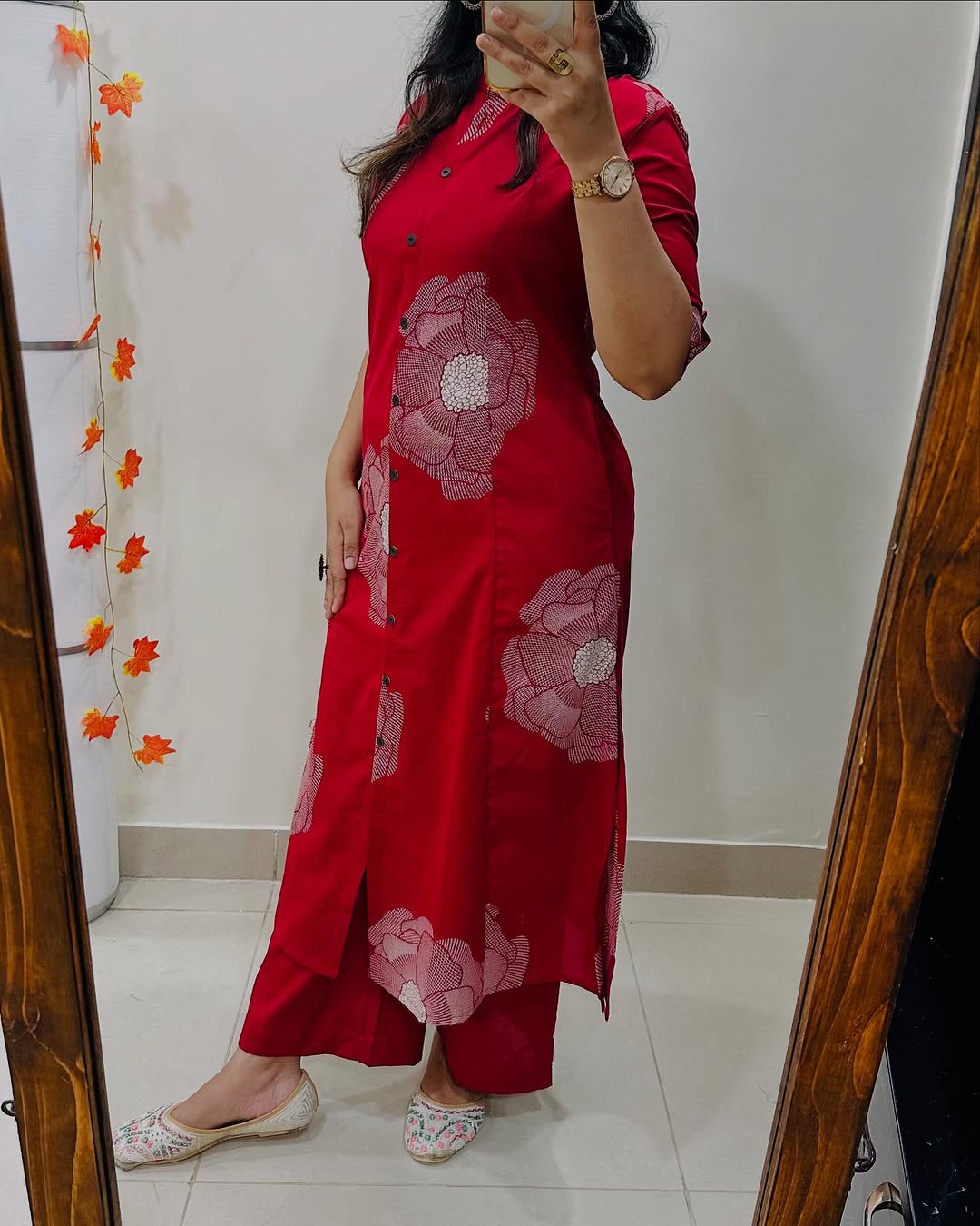 "Aarohi β Floral Cotton kurti Elegance"