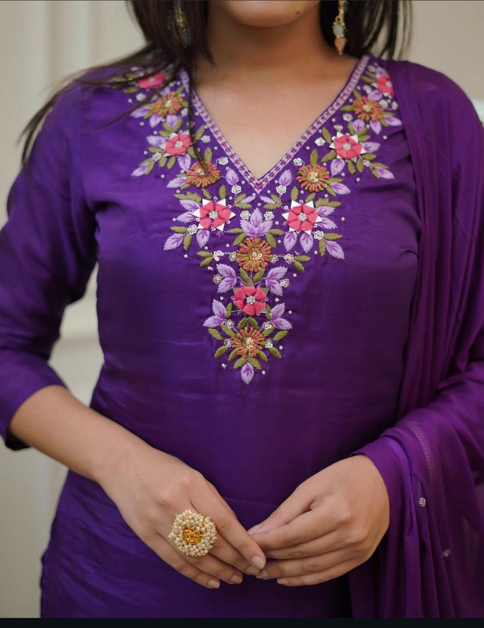 "Gulnaar β Embroidered Cotton Elegance"