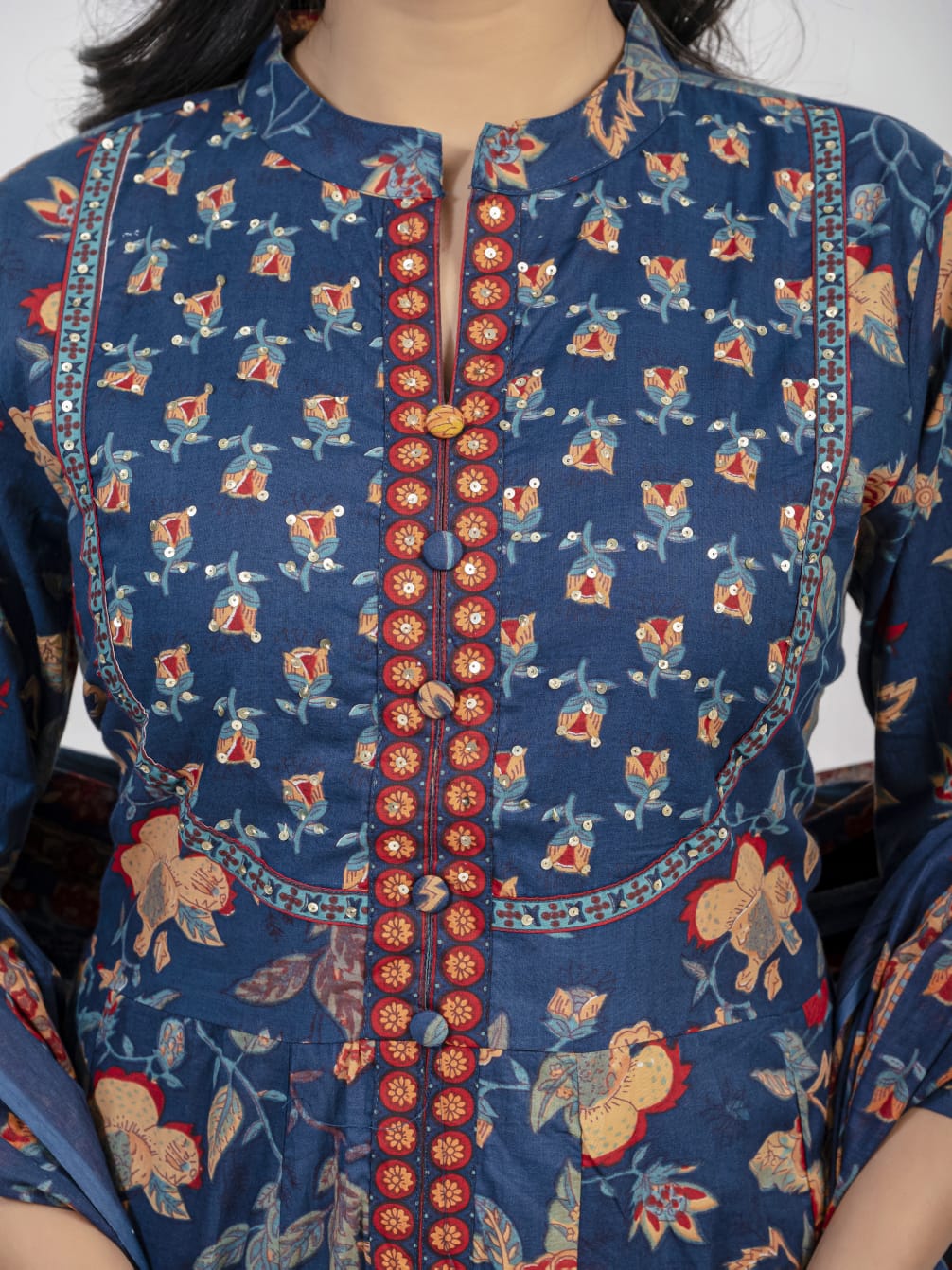 "Meher – Adda Work Cotton Kurta Set"