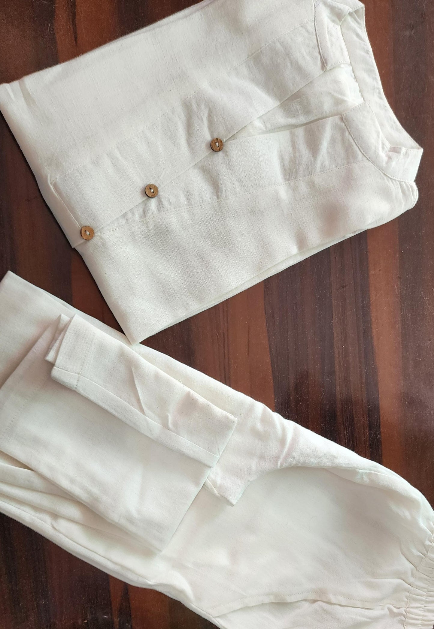 "Ivory Grace – Solid White Coord Set"