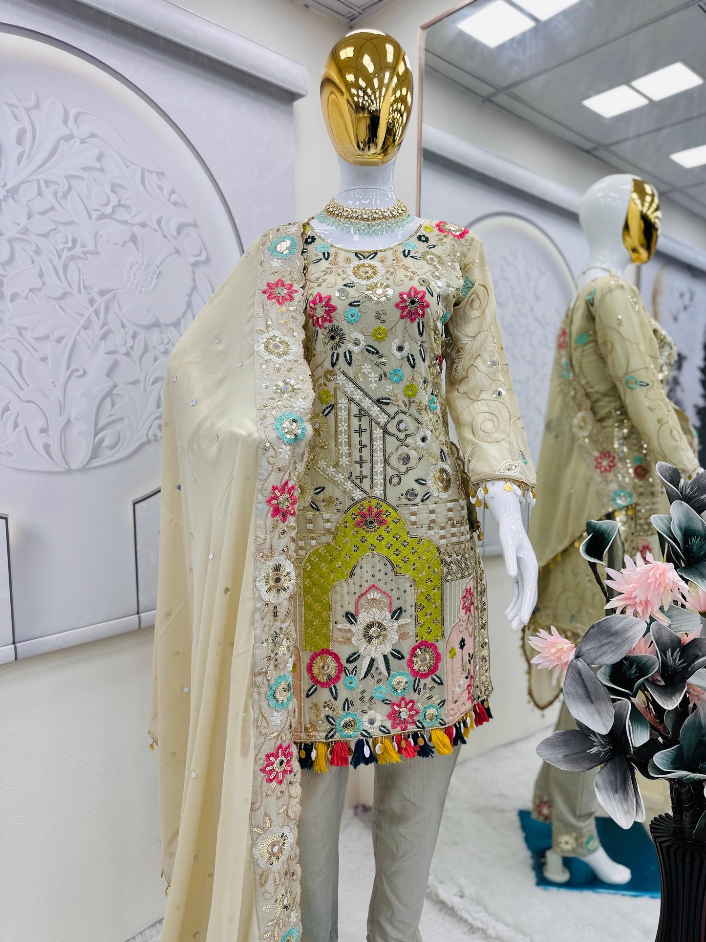 "Zehra β Luxe Embellished Georgette Ensemble"