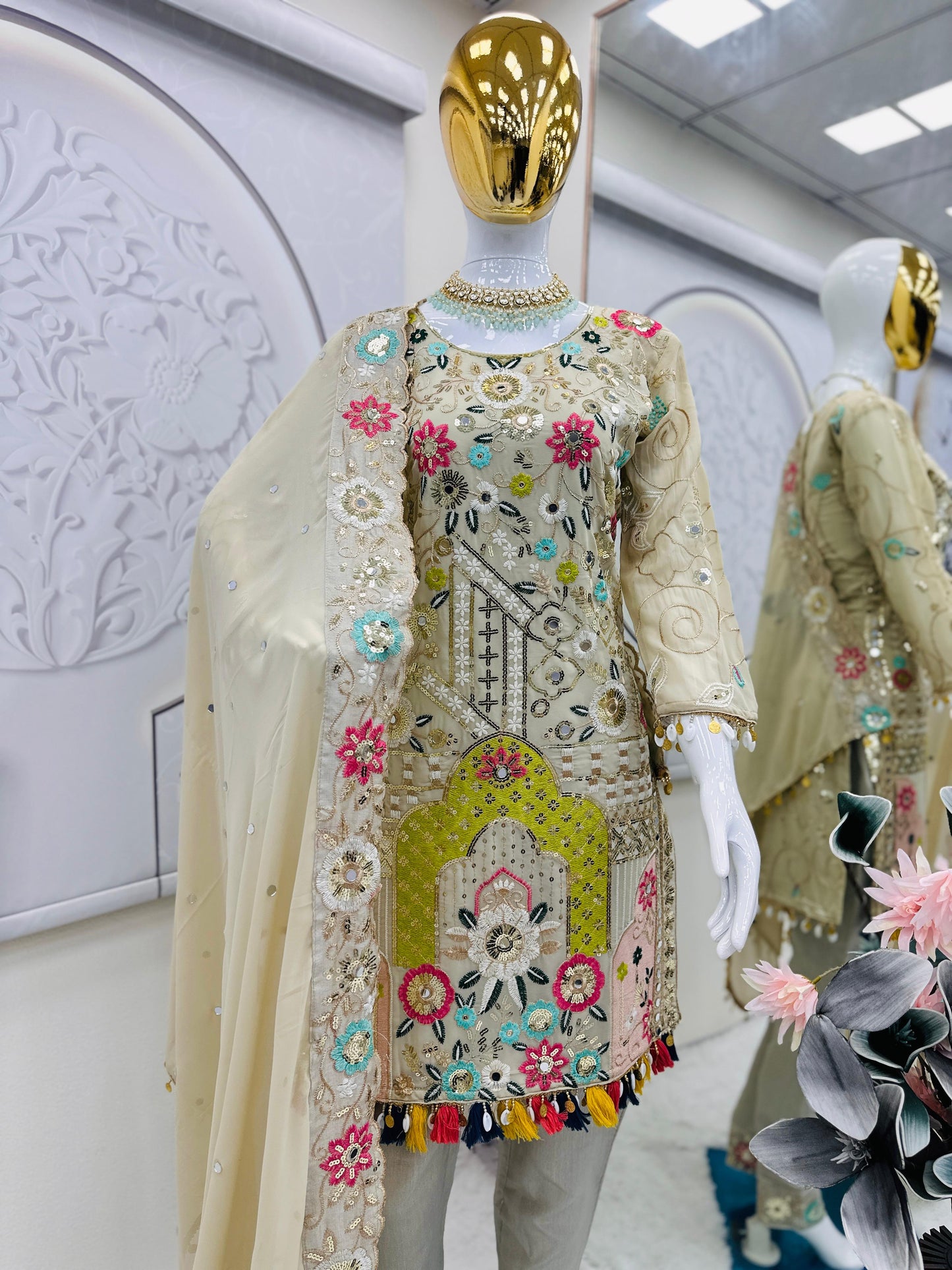"Zehra β Luxe Embellished Georgette Ensemble"