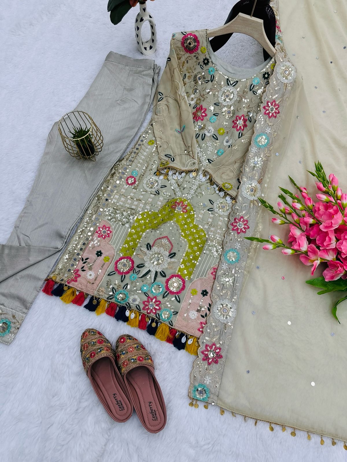 "Zehra β Luxe Embellished Georgette Ensemble"