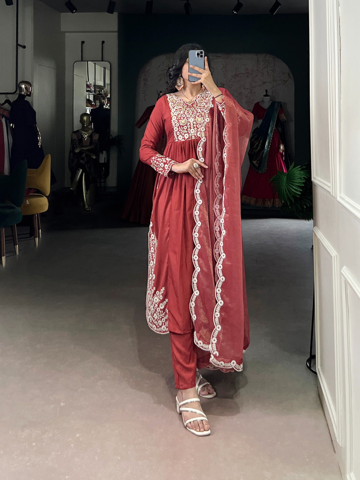 "Noor-E-Maska β Subtle Sequin Charm"