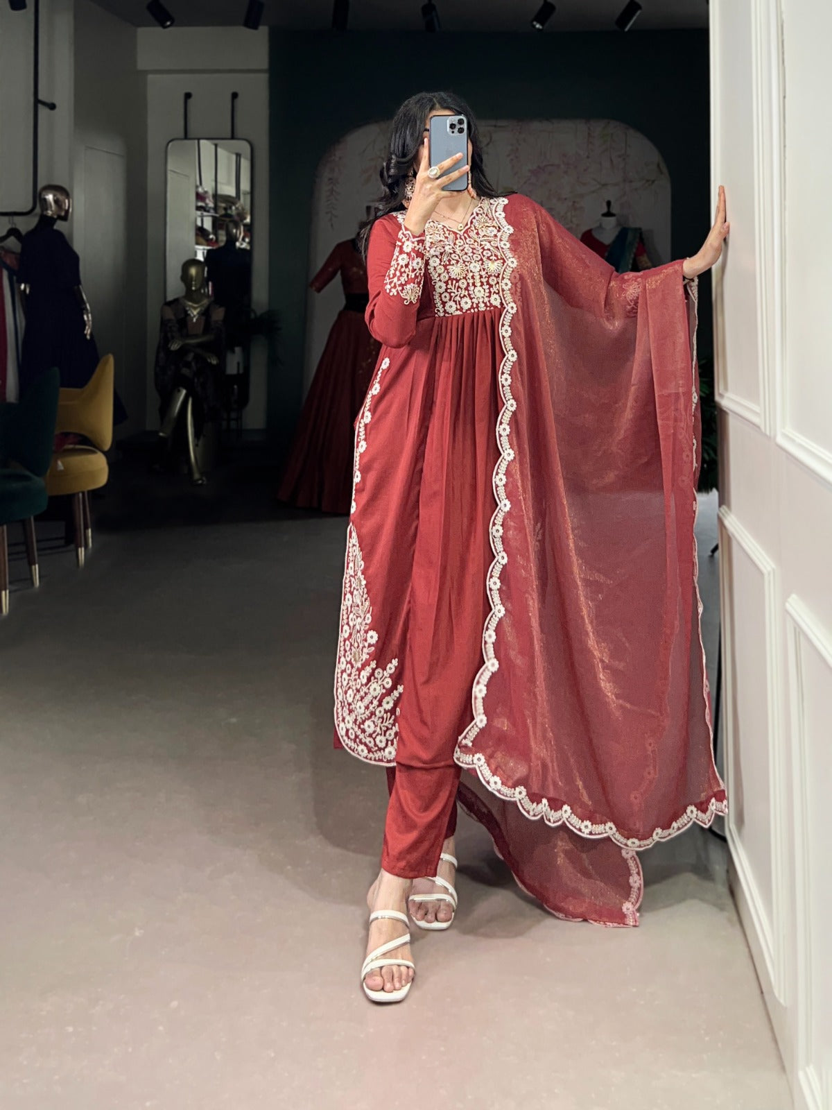 "Noor-E-Maska β Subtle Sequin Charm"