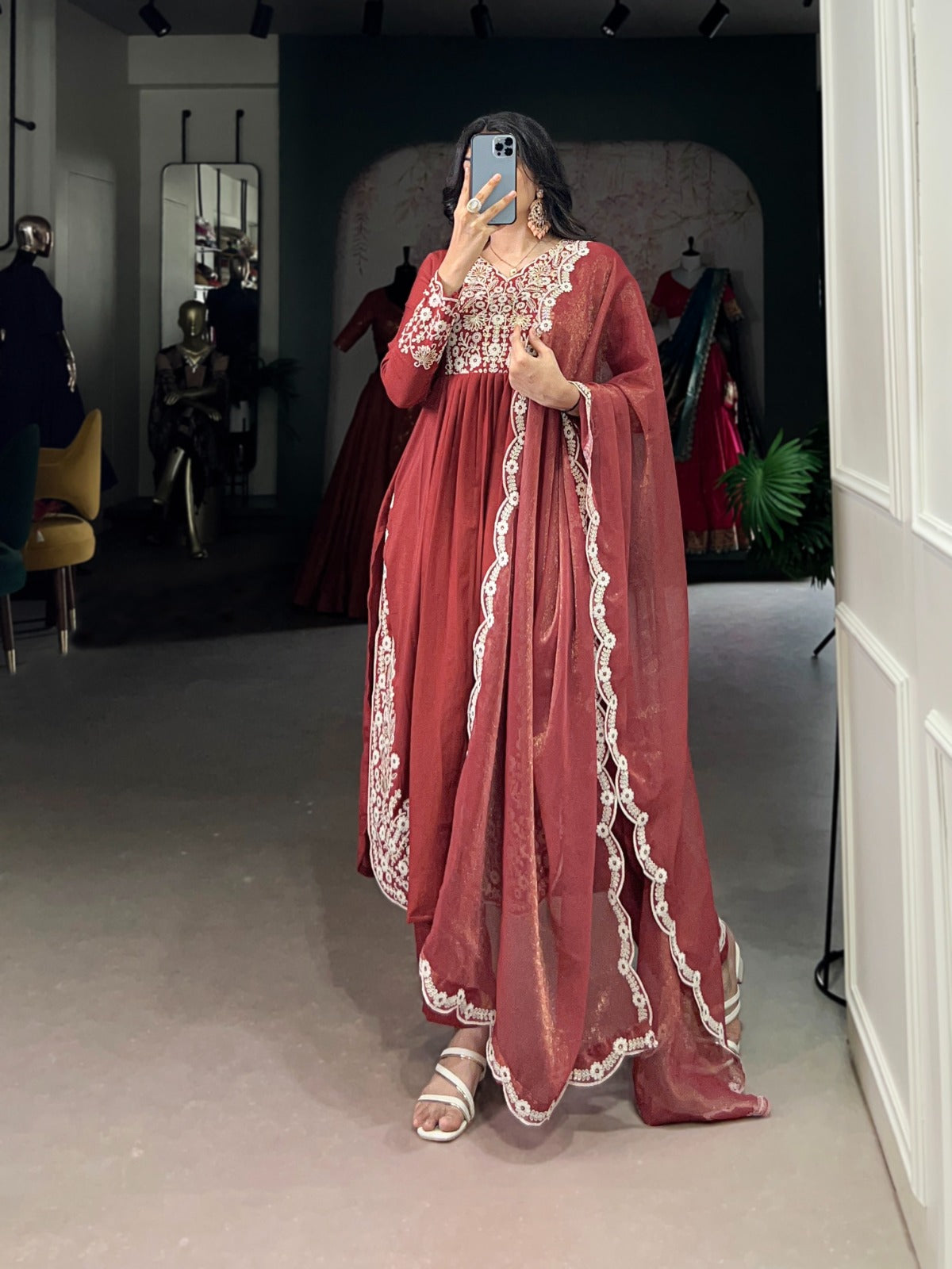 "Noor-E-Maska β Subtle Sequin Charm"