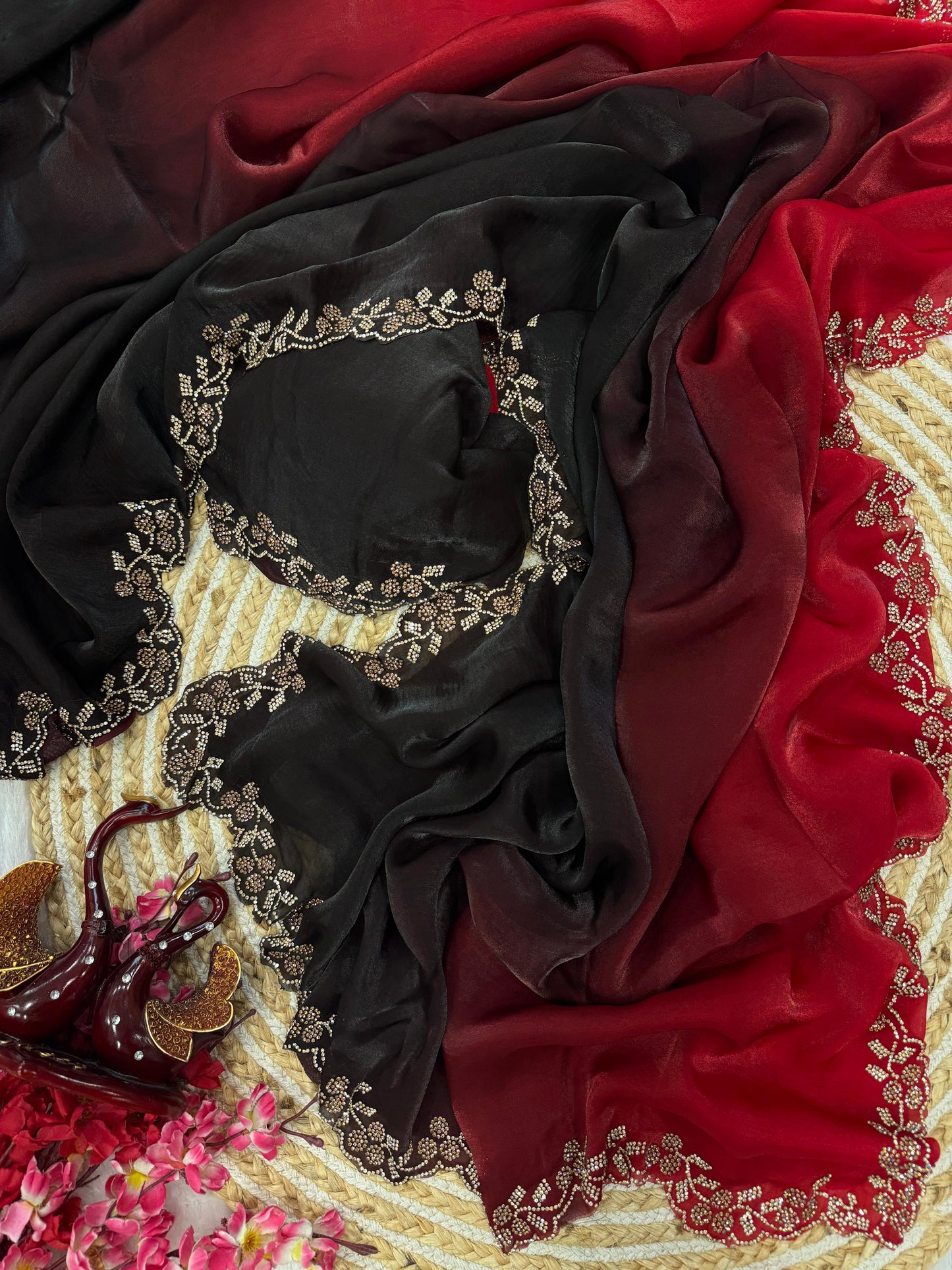 Starry Elegance – NC-5456 | Shaded Space Silk Saree