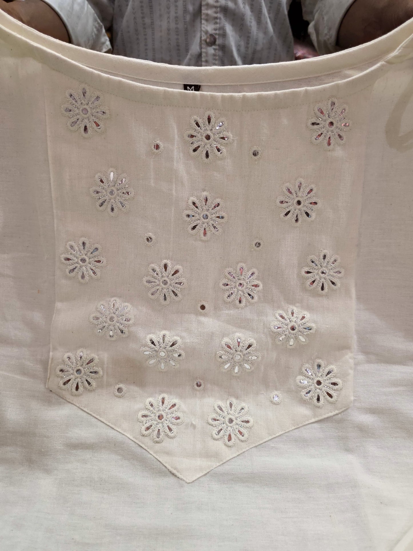 Elegant Cotton Flex Coord Set with Mirror Work