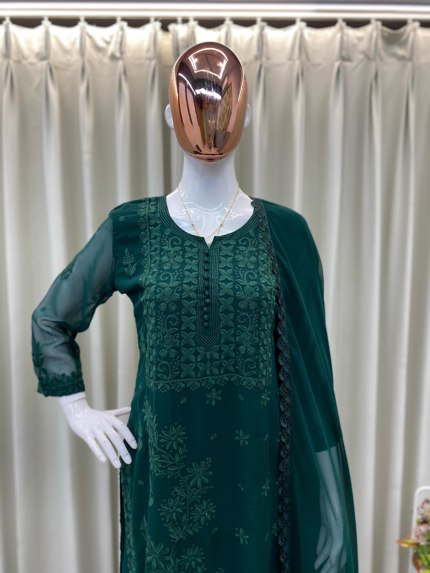 Designer Embroidered Georgette Suit Set with Dupatta ✨