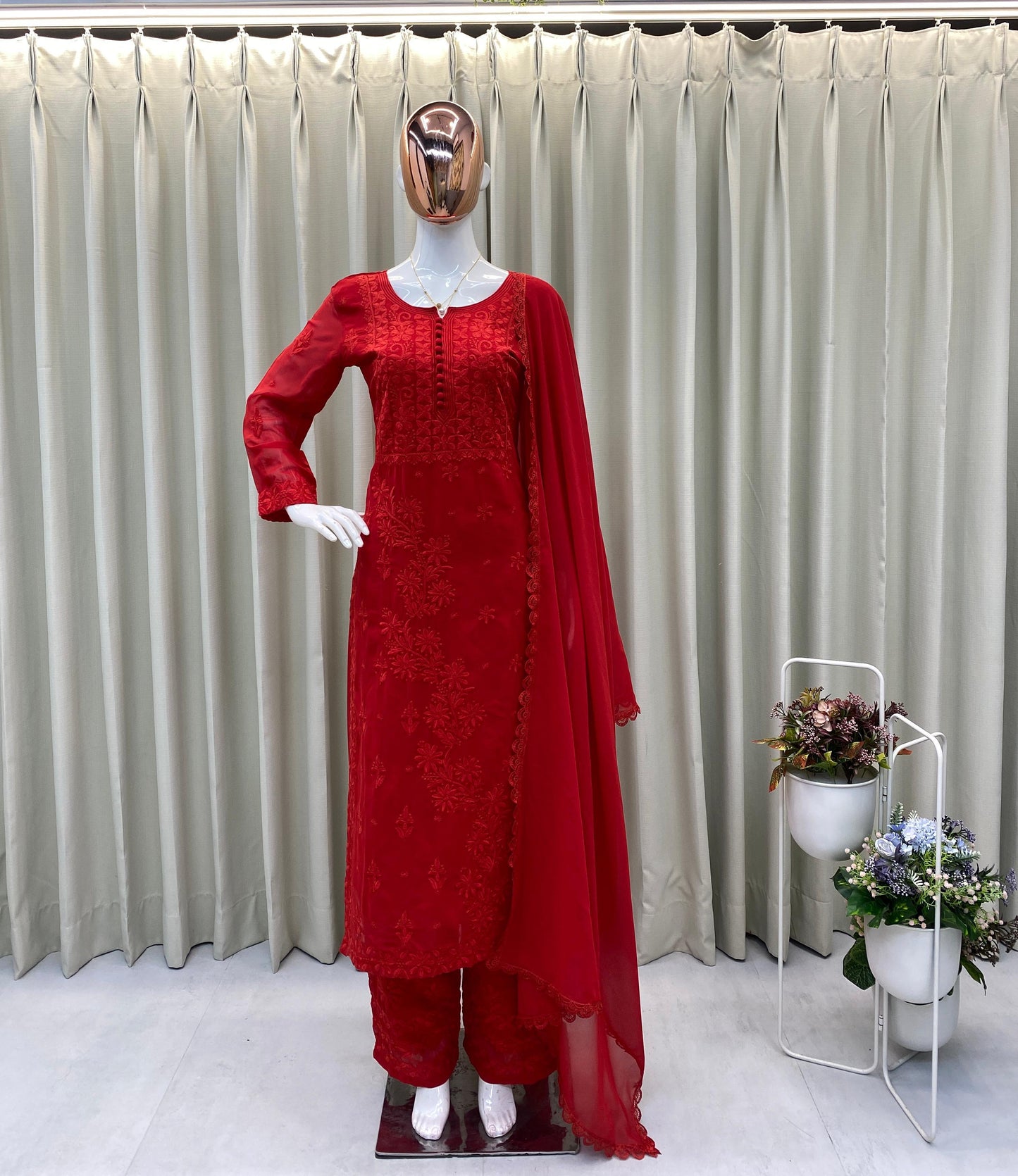 Designer Embroidered Georgette Suit Set with Dupatta ✨