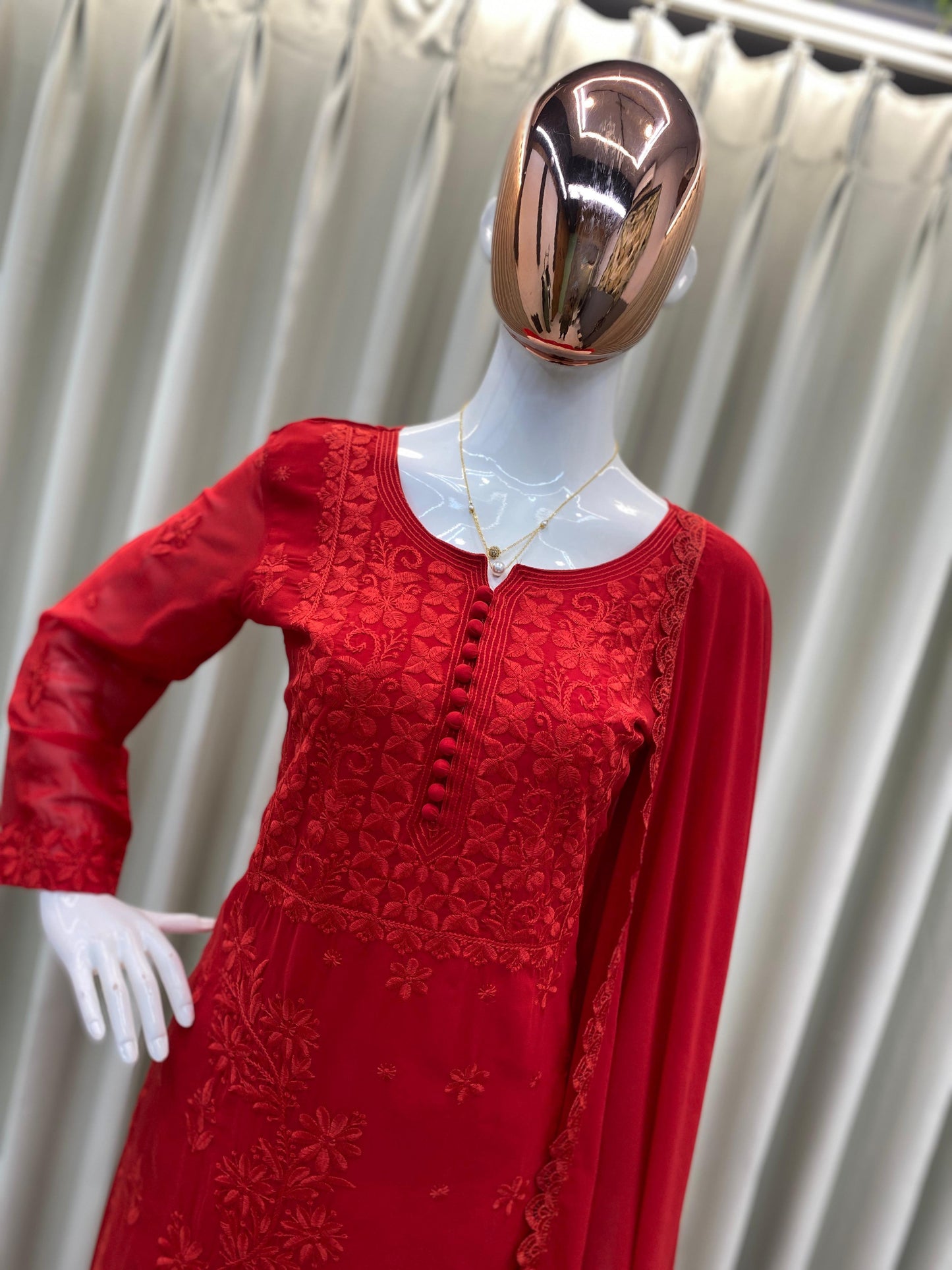 Designer Embroidered Georgette Suit Set with Dupatta ✨