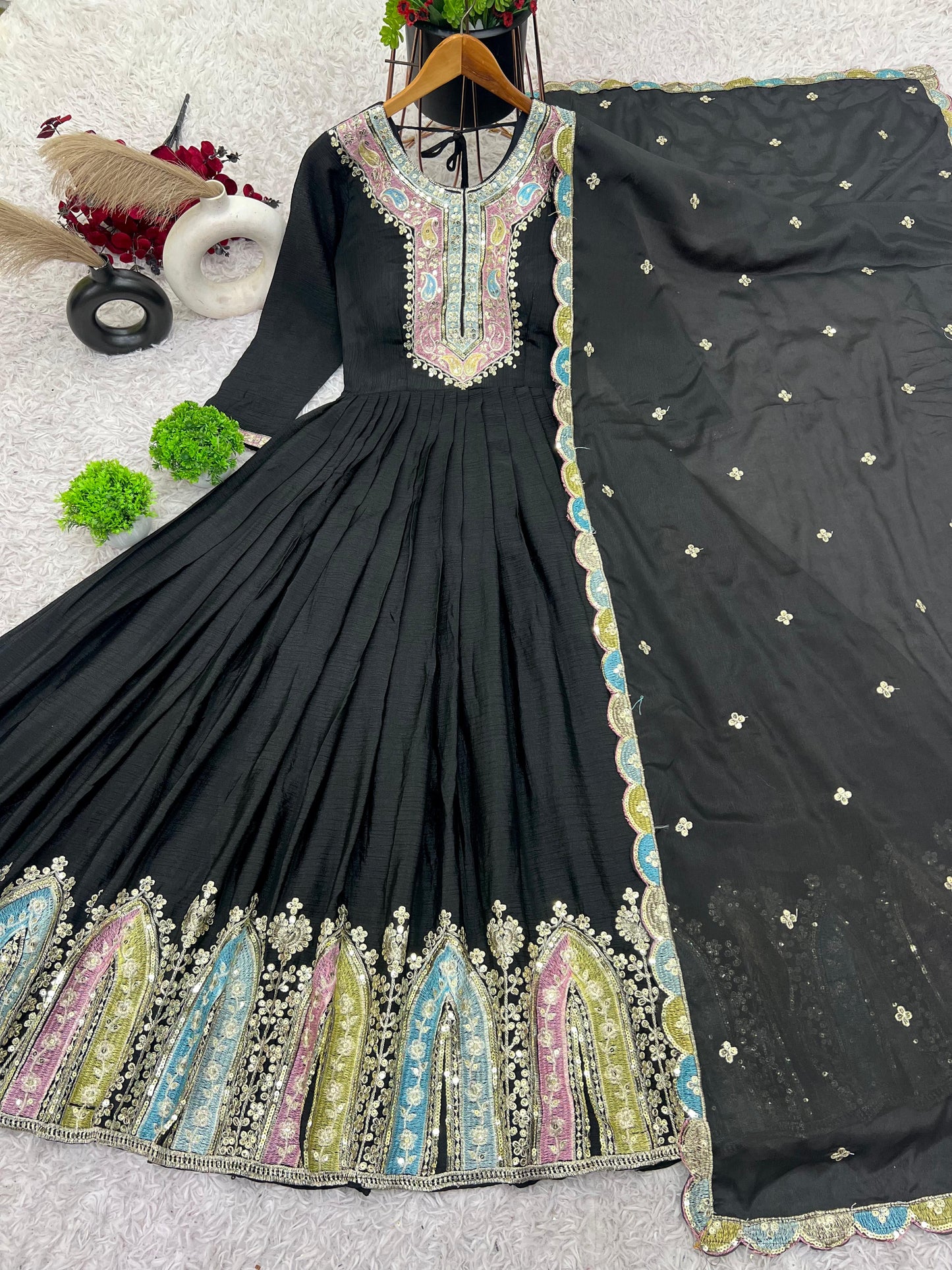 Heavy Designer Party Wear Gown with Dupatta π«