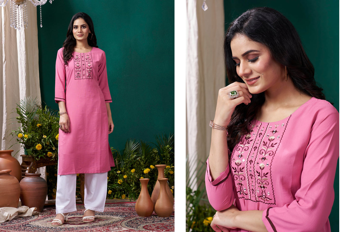Giva Vol-2️⃣ –Cotton kurti Everyday Elegance with a Touch of Handwork