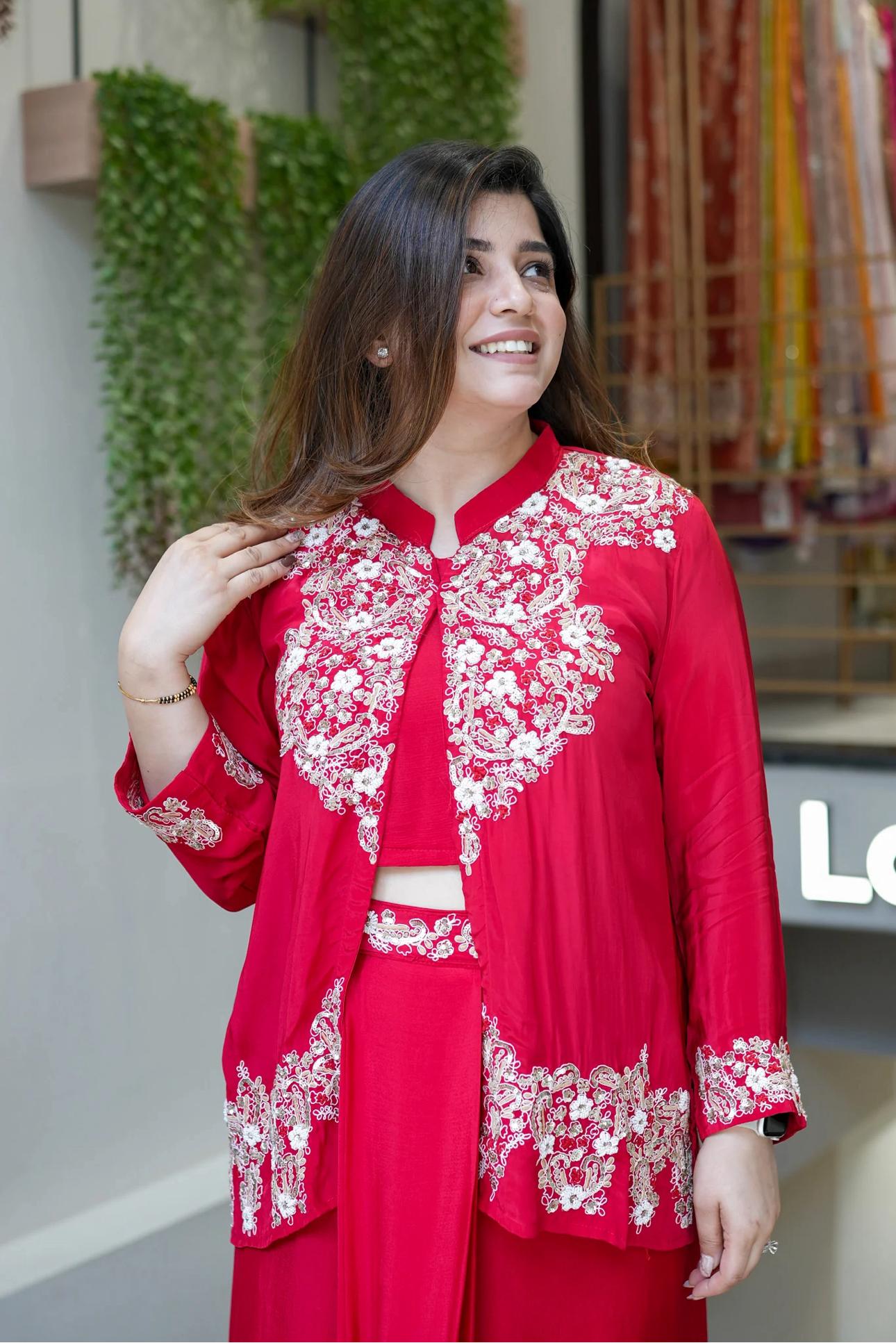 Festive Special β Indo-Western 3-Piece Embroidered Set