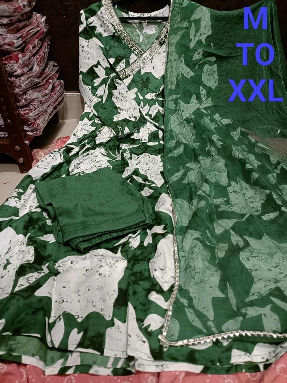 Wedding Special β Angrakha Style Naira Cut Kurti with Pant & Dupatta