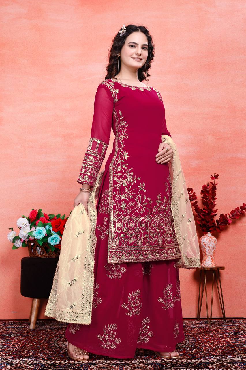 Beautiful JimmyChoo Kurti with Embroidery Sequence Work