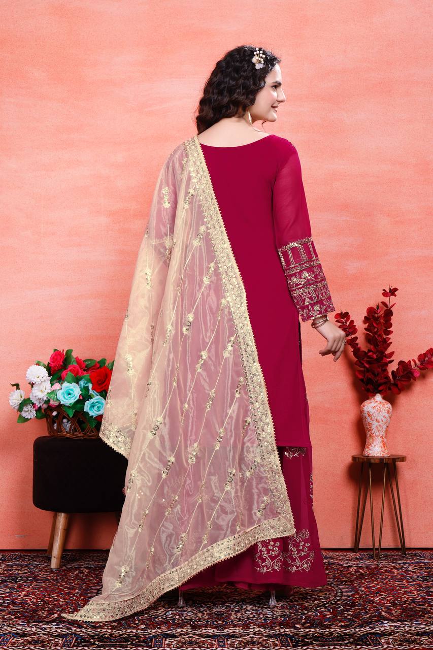 Beautiful JimmyChoo Kurti with Embroidery Sequence Work