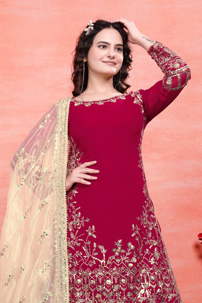 Beautiful JimmyChoo Kurti with Embroidery Sequence Work
