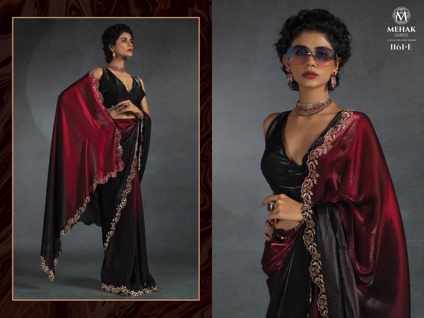 Starry Elegance – NC-5456 | Shaded Space Silk Saree