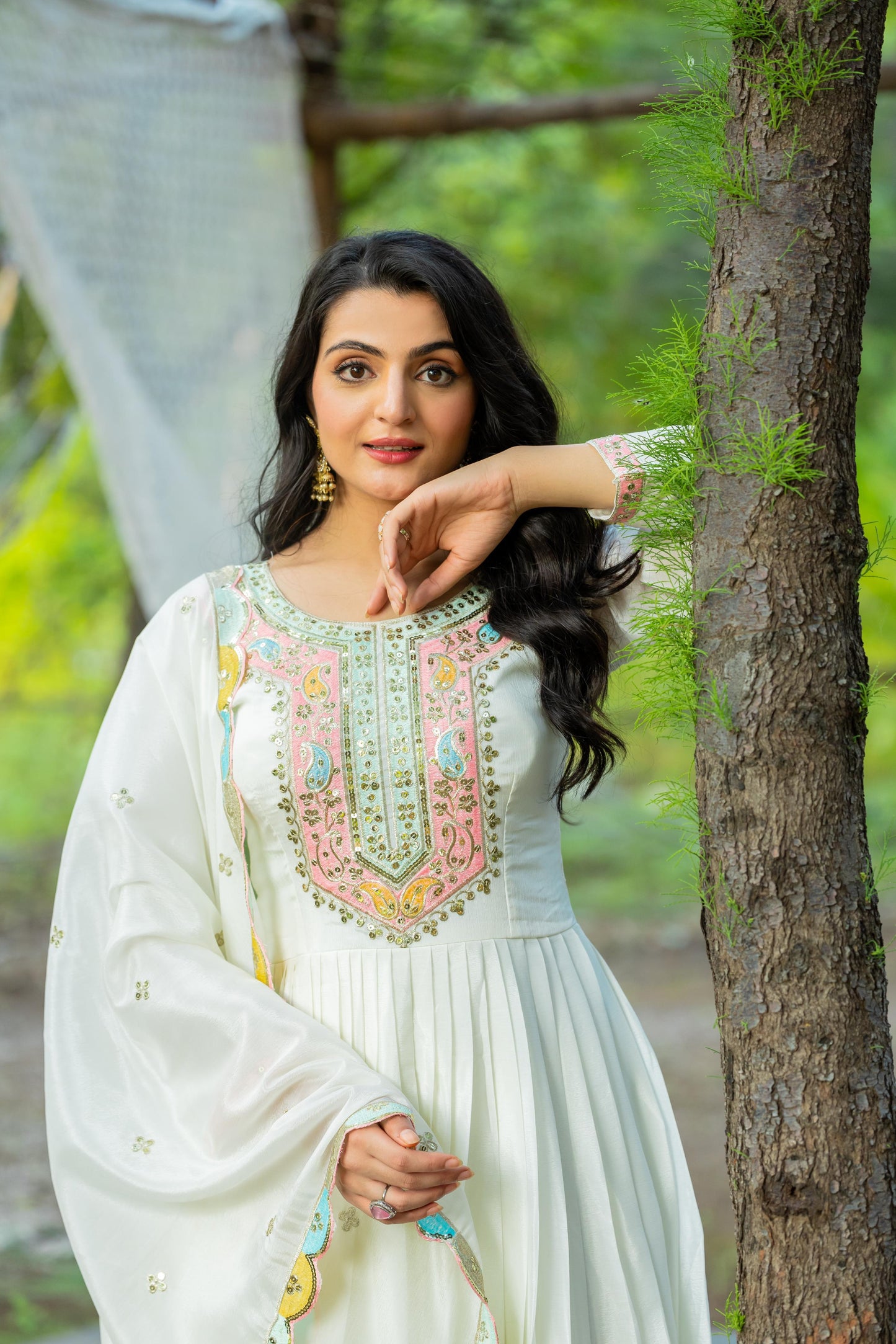 Premium Designer Heavy Embroidered Gown with Dupatta