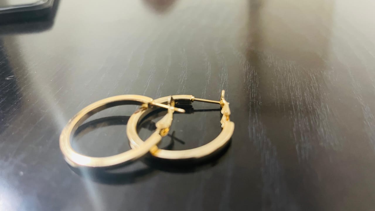 Gold Plated Circular Hook earring