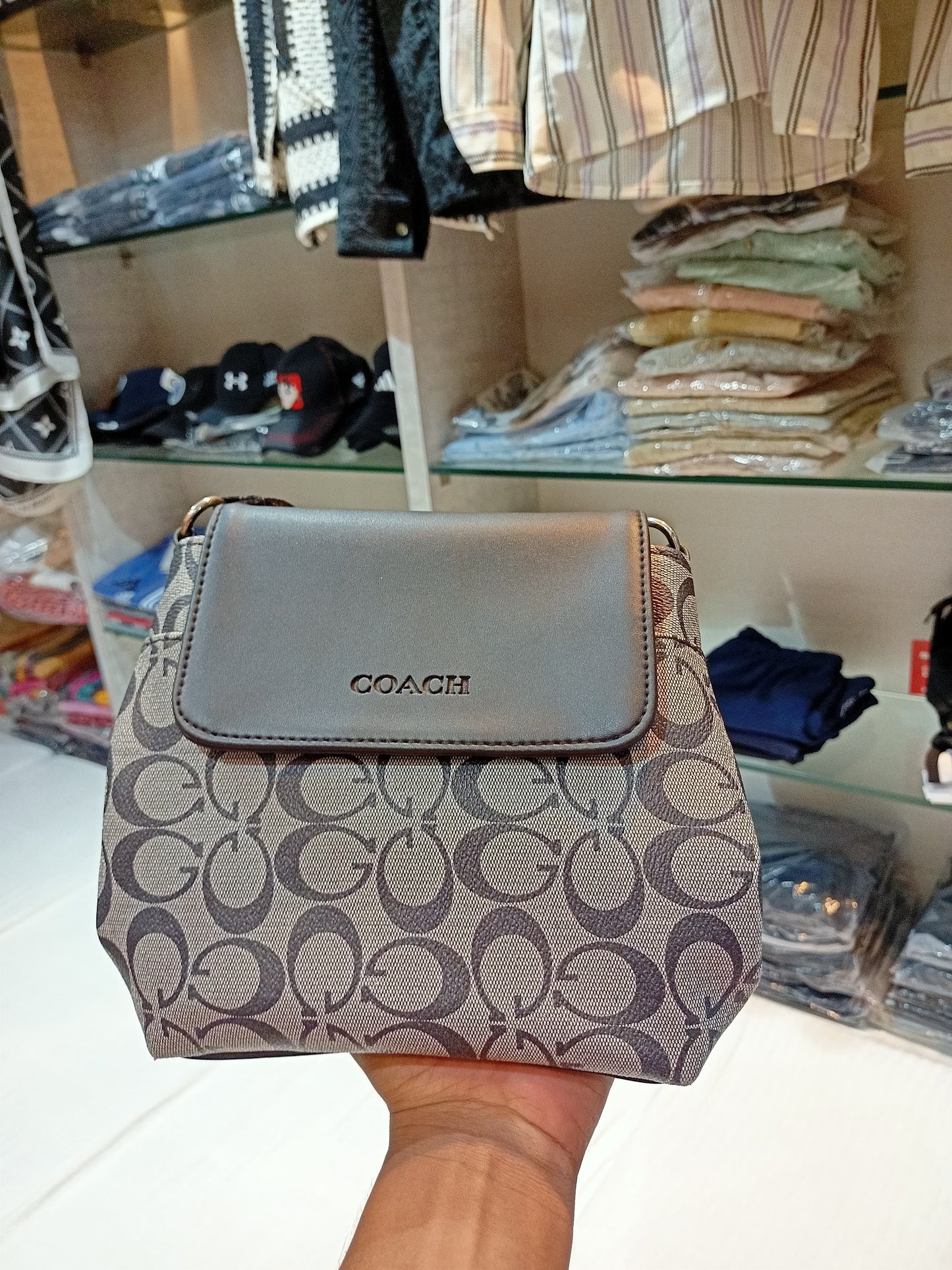 Coach Signature Canvas Mini Shoulder Bag