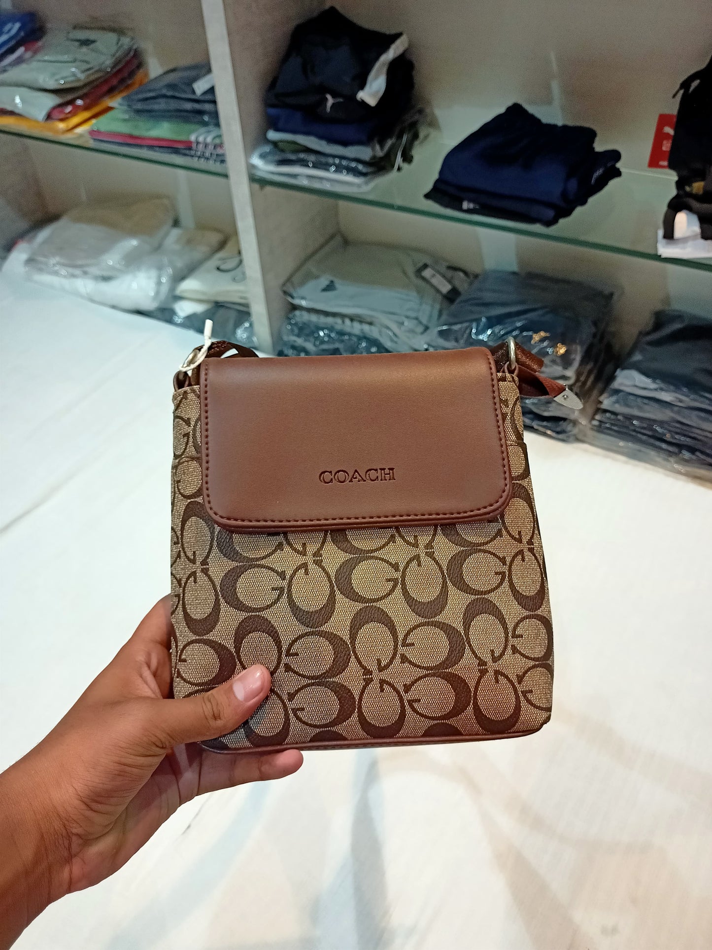 Coach Signature Canvas Mini Shoulder Bag