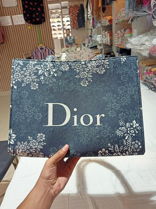 Dior Inspired Elegant Floral Tote Bag