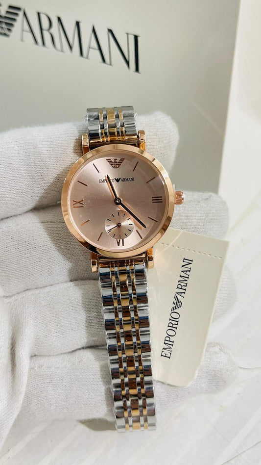 Emporio Armani Women's Rose Gold-Tone Gradient Dial Watch