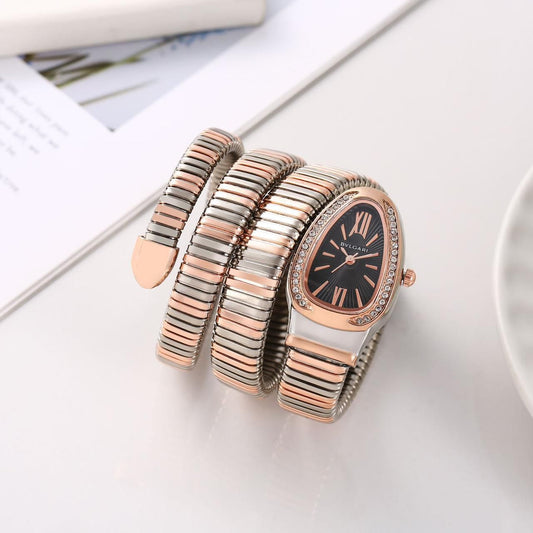 Luxury Bvlgari-Style Serpenti Wrap Watch for Women