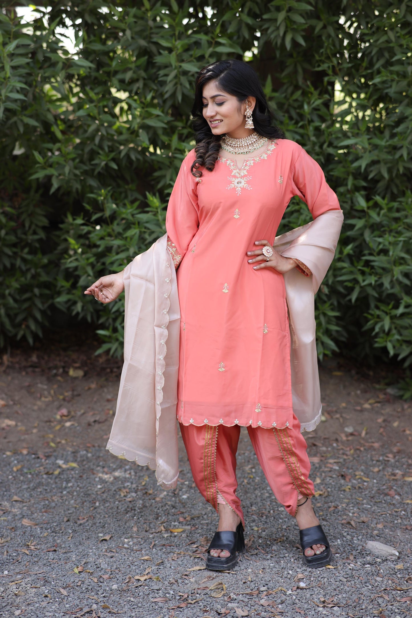 KAVYA – 3164 | Designer Dhoti-Top Set (3-Piece) 🌸